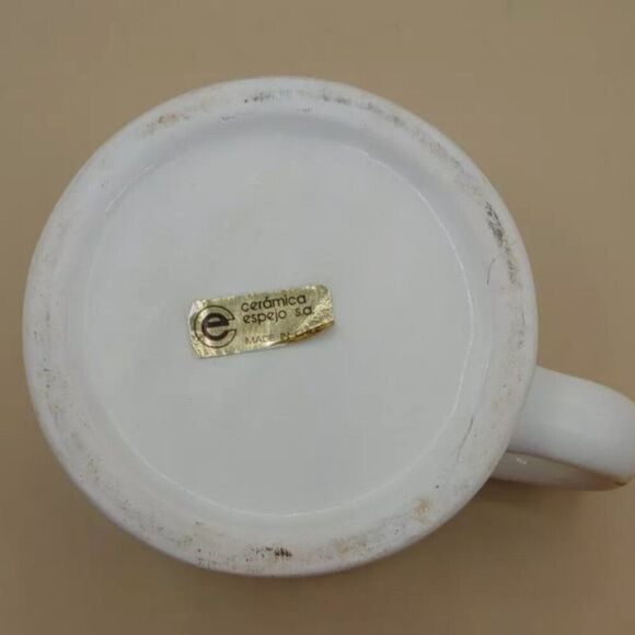 Vintage Ceramico Espejo shaving mug Chile men mens shave cup mug holder - Picture 4 of 5